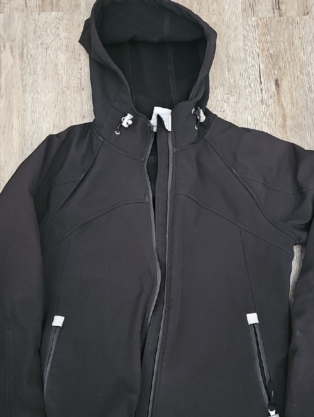 Free Country Black Hooded Women's Windbreaker Jacket